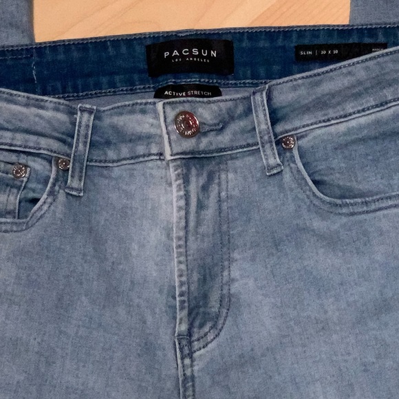 PacSun Men's Slim Active Stretch Blue Jeans 30x30 - Picture 6 of 8